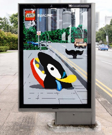Publicidad paraderos Lego