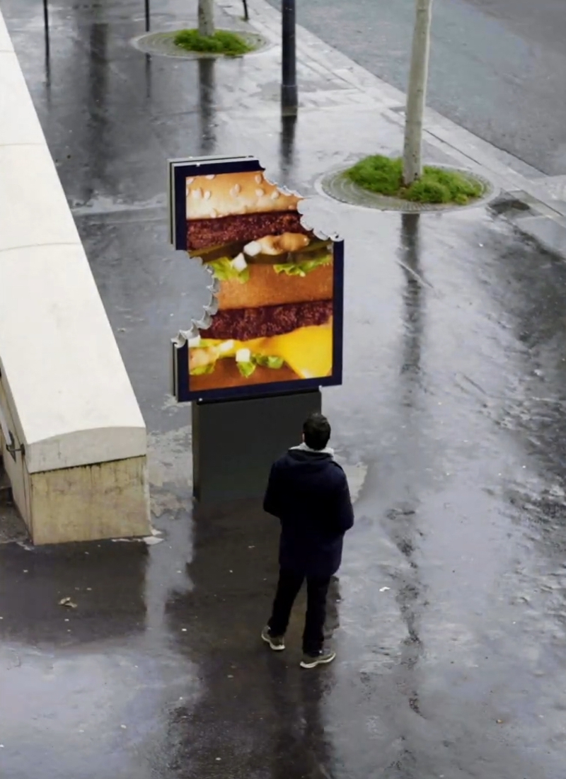 Publicidad en paraderos McDonalds